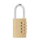 Candado Combinación Laton 28 mm. 4 dígitos