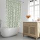 Cortina Ducha Hojas Verdes 180x200cm. Impermeable