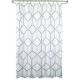 Cortina Ducha Tela Geometria 180 x 200 cm. Cortina baño, Cortina Tela Impermeable Con Anillas