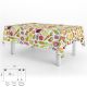 Mantel Hule Rectangular Frutas Fantasia Impermeable Antimanchas PVC 140x250 cm.  Recortable Uso Interior y Exterior