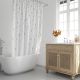 Cortina Ducha Gotas Gris 180x200cm. Impermeable
