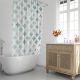 Cortina Ducha Geometrica Azul 180x200cm. Impermeable
