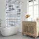 Cortina Ducha Rayas Azules 180x200cm. Impermeable