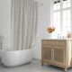 Cortina Ducha Formas Geometricas Beige 180x200cm. Impermeable