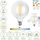 Bombilla Led Filamento Globo E27. 11 Watt. Equivale A 100 Watt. 1521 Lumenes. Luz Neutra 4000º K.
