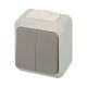 Interruptor / Conmutado Oryx  Doble con tapa gris