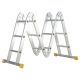 Escalera Multiposicional Aluminio 6 Rotulas 12 Peldaños